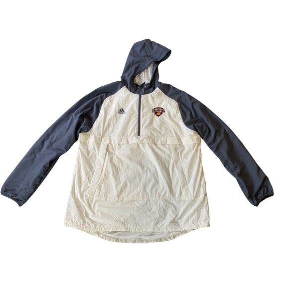adidas Other - NWT Adidas Anorak Jacket White Hooded Pullover Windbreaker Central XL